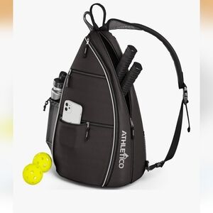 Athletico Black Sling Bag Versatile Crossbody Backpack EUC